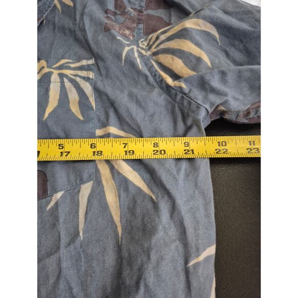 Quiksilver Men’s L Tropical Palm Floral Button Up Short Sleeve Vacation Shirt - Picture 8 of 8